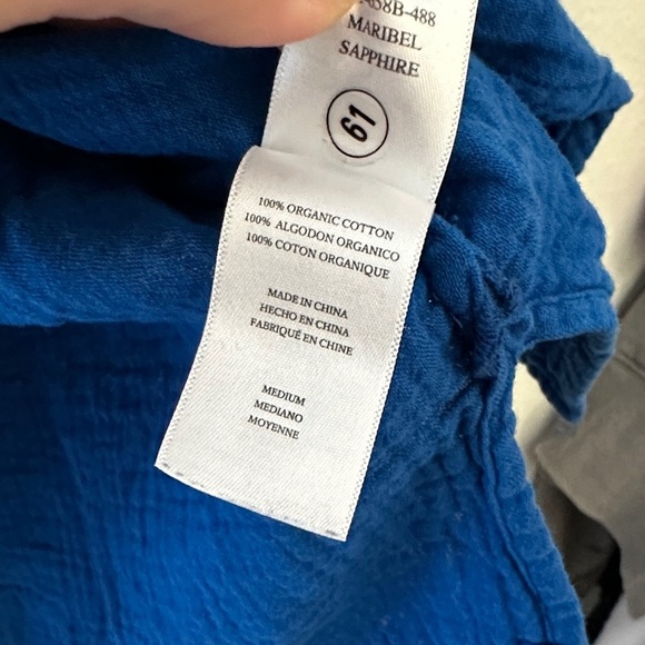 Blue rails guaze Women's Top - Picture 4 of 6